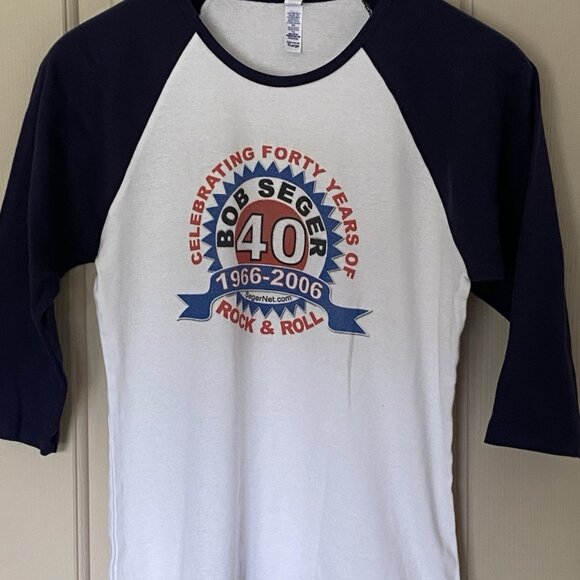 Bob Segar White T-Shirt Tour Girls Juniors Size XL 40 Years Music Band 1966-2006 - Picture 3 of 9